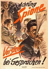 83907 Vintage German Achtung Spione Careless Talk Decor Wall Print Poster