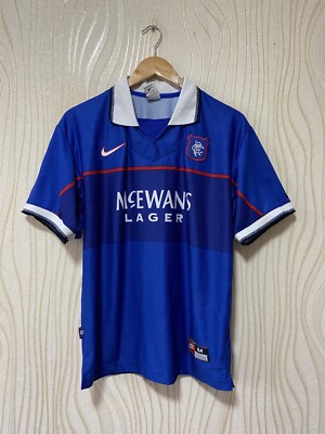 GLASGOW RANGERS 1997 1998 HOME FOOTBALL SHIRT SOCCER JERSEY NIKE