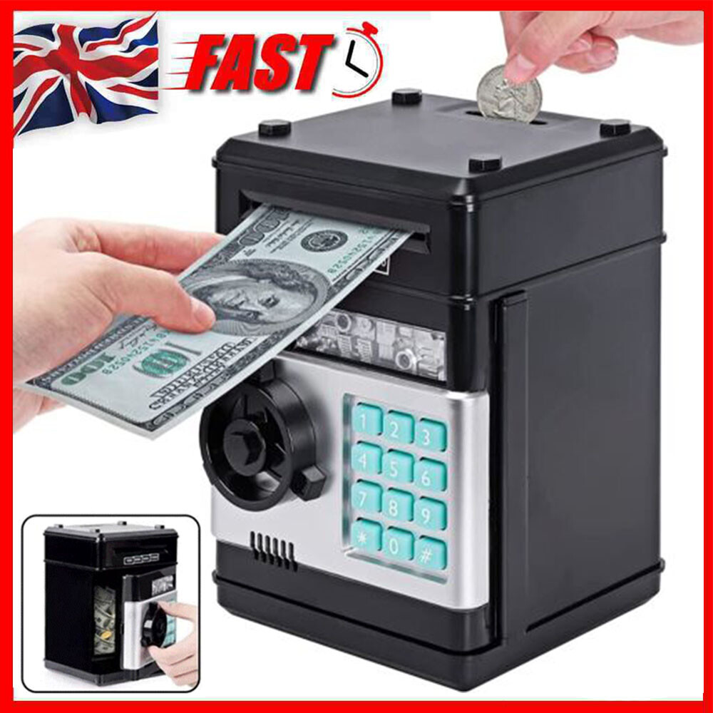 Electronic Piggy Bank Automatic Number Bank Password Saving ATM Money Box Kids