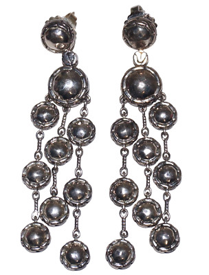 JOHN HARDY 925 Sterling Silver PALU Chandelier Earrings