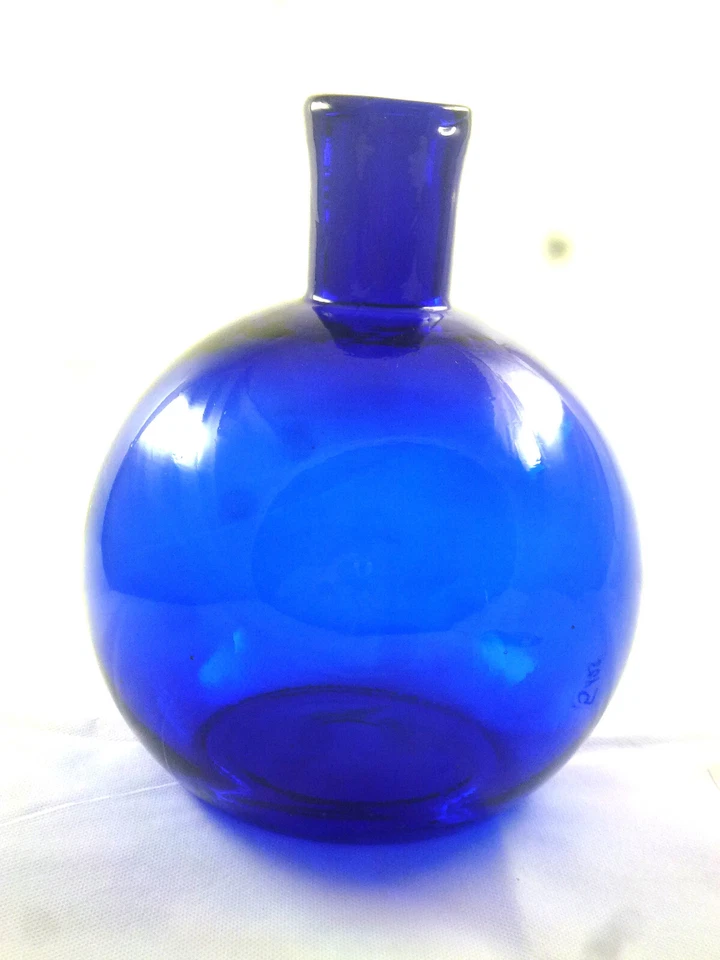 Blumenvase Glas Vase Apothekerflaschen-Form Kobalt Blau - Bild 4 von 4