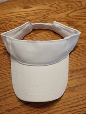 White Visor Sun Plain Hat Sports Cap Colors Golf Tennis Beach Adjustable Summer