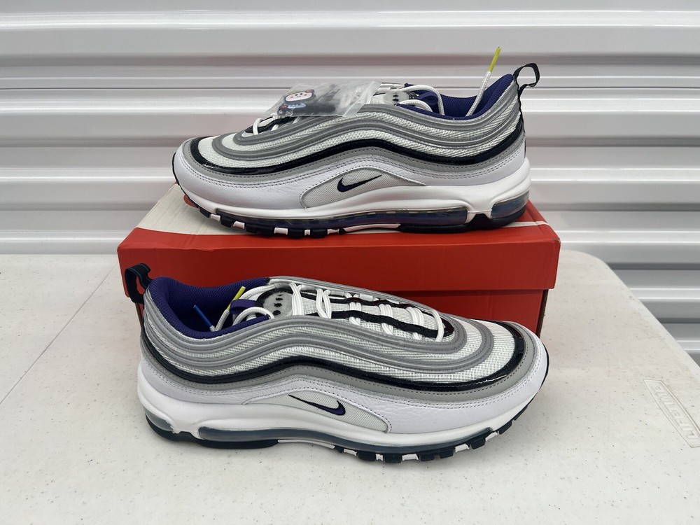 Nike Air Max 97 Kaomoji White Purple Black Men's Size 12 Sneakers
