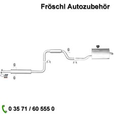 für Honda Accord VII Tourer 2,0 CM CN Mitteltopf Endtopf Auspuff Anbausatz ##
