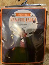 Medieval Dracula Vampire Black Satin Cape Halloween Costume