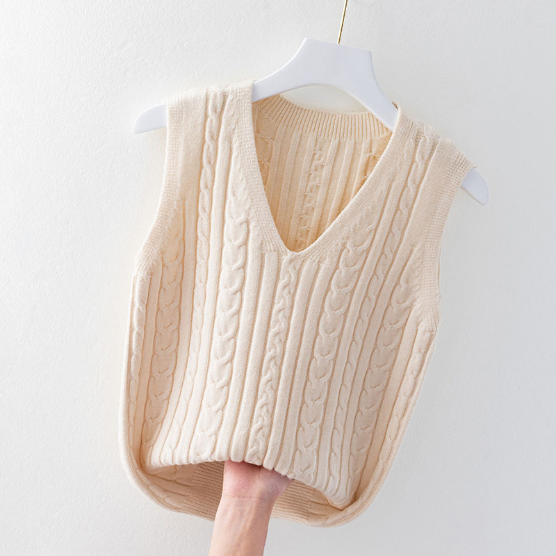 Womens Knitted Tank Dress V Neck Sweatshirt Set