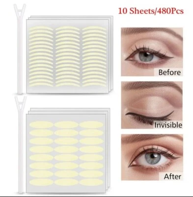 480 Eyelid Lift Eye Strips Supporting Eye Push Up Anti Ageing Adhesive Tape UK
