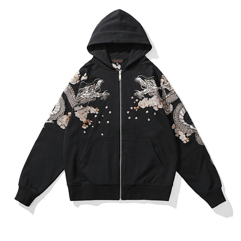 Mens Hooded Jacket Hoodie Sweatshirt Japanese Pattern Mens Hooded Jacket Hoodie Sweatshirt Japanese Pattern