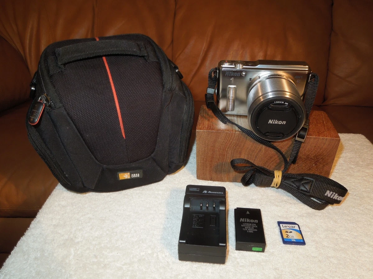 Nikon 1 AW1 Waterproof Mirrorless 14.2MP Camera +Lens +2Batteries +Charger +Case