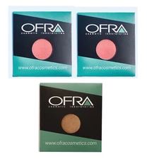 OFRA Cosmetics Victory Eyeshadow & 2 Blush chameleon pan refills 0.07 Oz *3