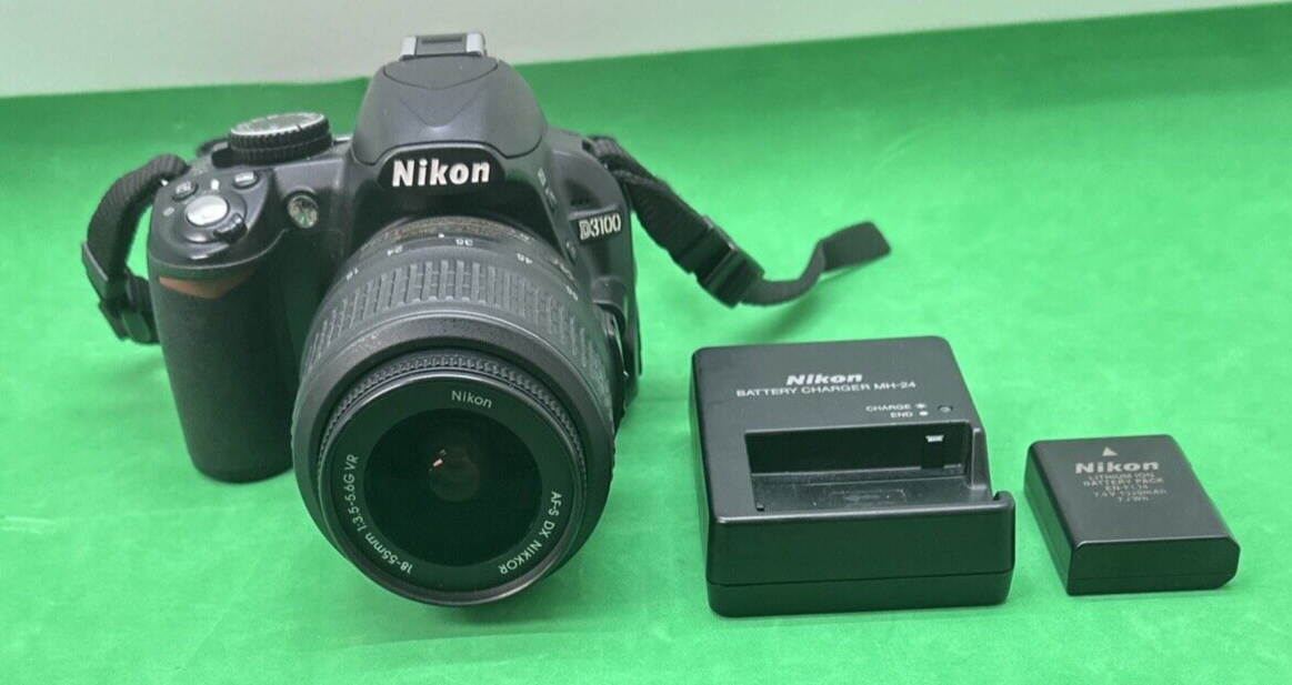 Nikon D3100 14.2MP DSLR Black Filter Size 52mm Video Recording 