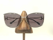 Vintage Sophia Lauren Blue Silver Square Butterfly Sunglasses Japan FRAMES ONLY