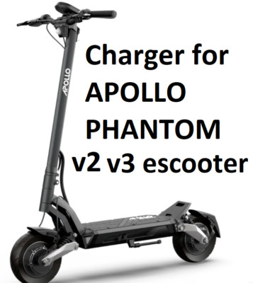  3a battery Charger for apollo phantom v2 v3 and one Electric scooter #588hkt 