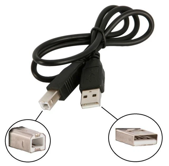 USB Printer Cable Lead For Canon MG3650 HP DeskJet 3630 Envy 4524 Epson  XP-235