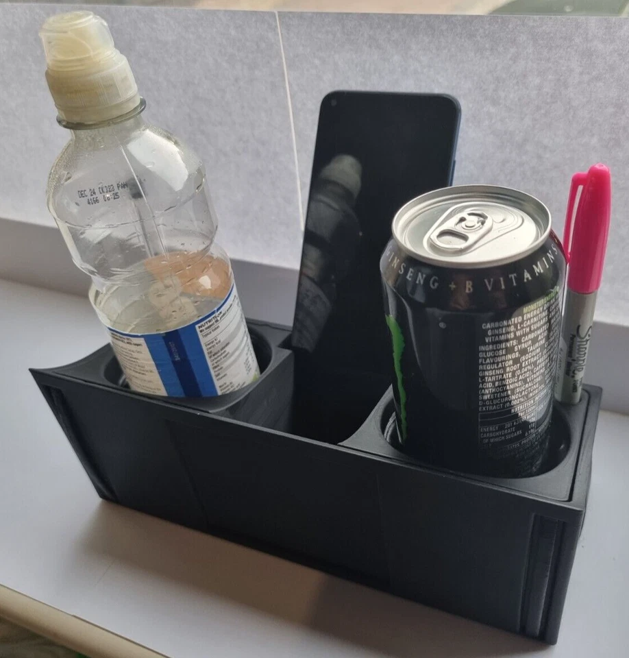 Caixa cubículo copo duplo/suporte para telefone/inserção de armazenamento - Land Rover Defender fabricado no Reino Unido - Imagem 2 de 4