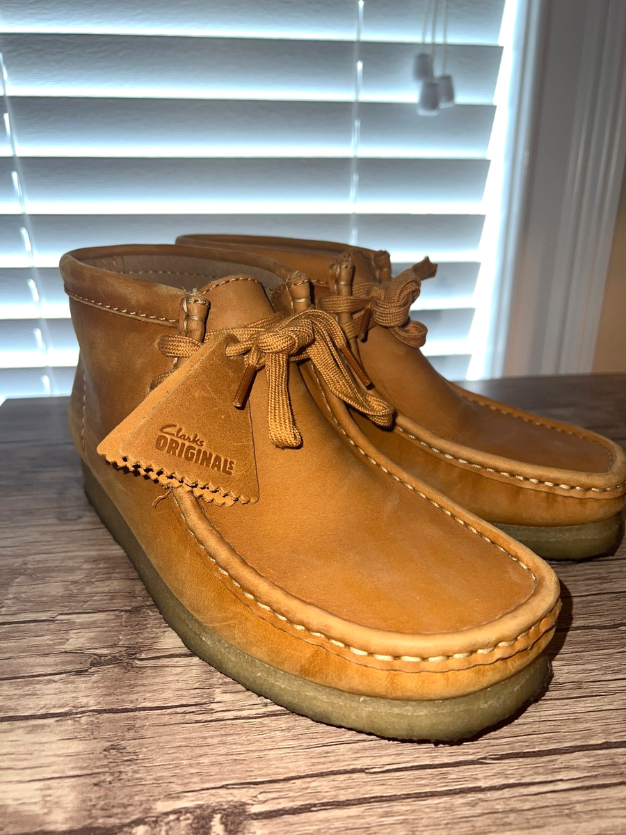 Clarks Wallabee Boots Mid Tan Leather US 7 Mens Pre-owned  display picture 2