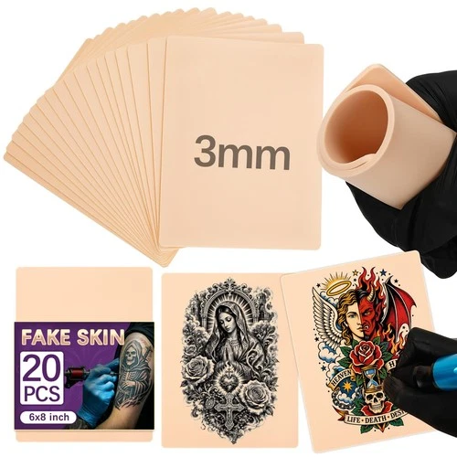 3mm Blank Fake Skin - Double Sided Tattoo Practice Skin for Artists & Beginners image 2