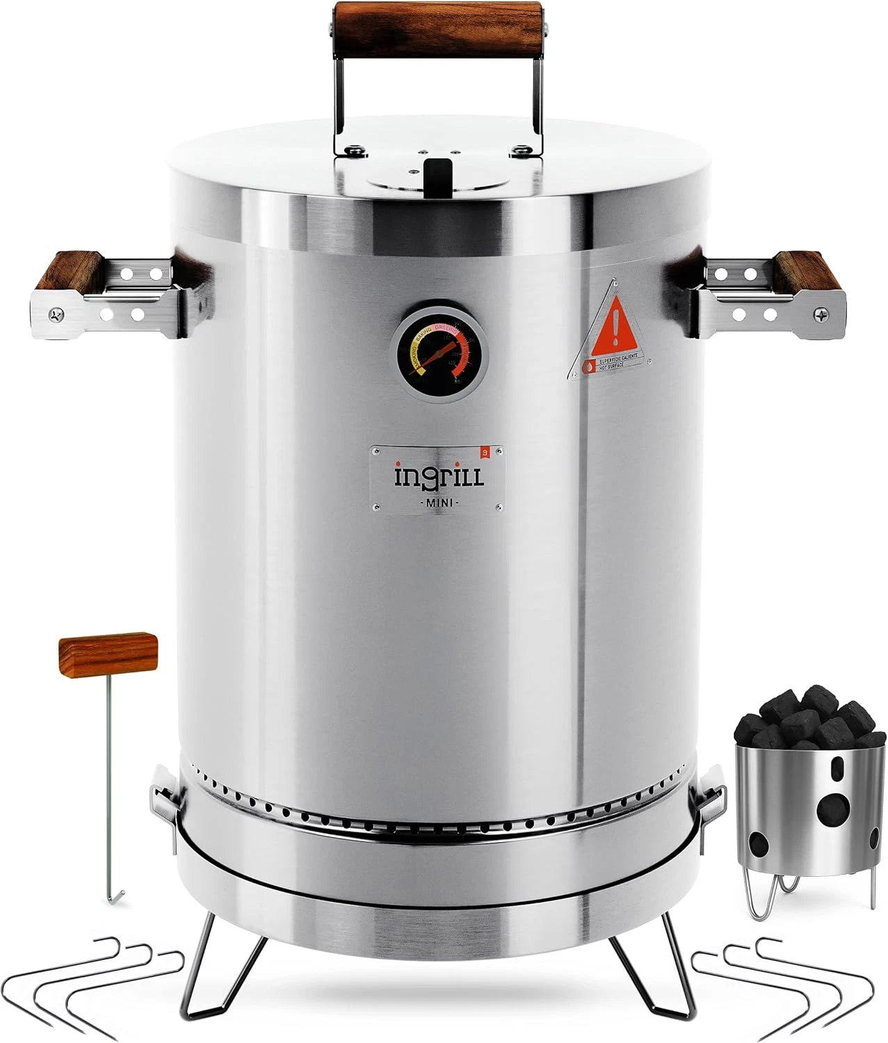 Mini Charcoal Grill Smoker Portable BBQ 6 LBS Stainless Steel Barrel for Camping
Opens in a new wind