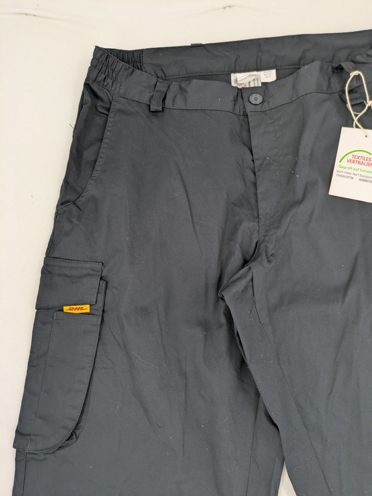 DHL Herren Arbeitshose Cargohose Gr 32/32 Schwarz Neu Workwear Hose Bundhose image 4