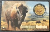 1/200 Oz .9999 Gold Liberia $30 American Buffalo Indian Coin in COA Card Capsule
