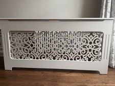 Two Patterned Wooden Radiator Covers - Painted And In Excellent Condition