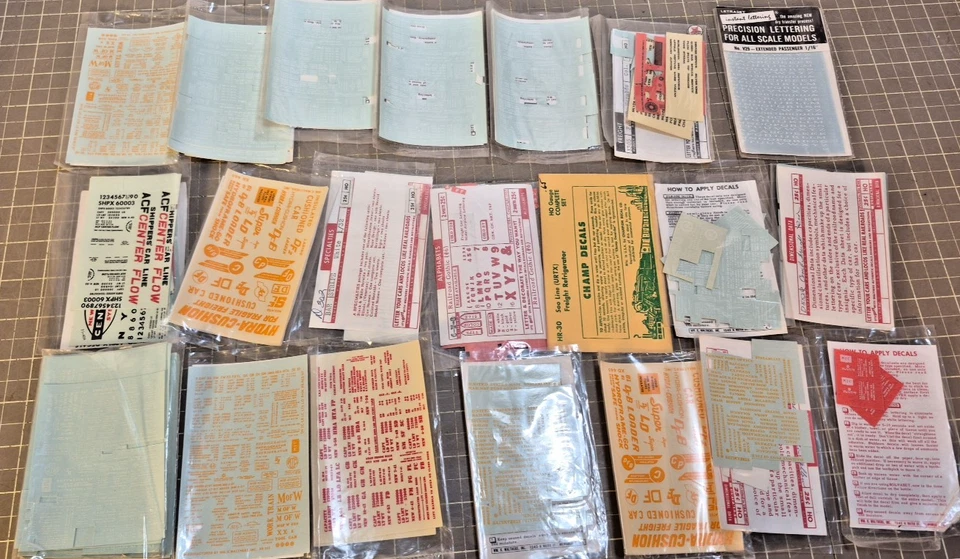 Lot of 1970s Model Train Decals Champ Walthers Etc - 1 Pound f - Image 2 of 4