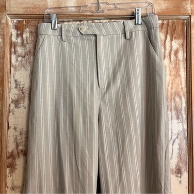 Avec Les Files Wide Leg Stripped Cotton Pant - M