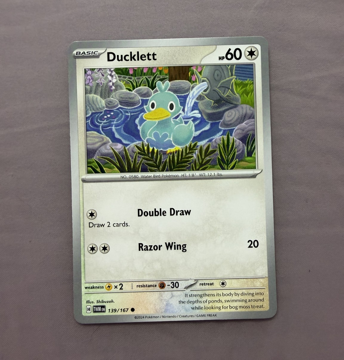 Ducklett Pokémon Card