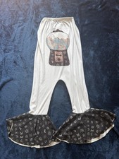 Handmade Girls Western Bell Bottom Pants Bodysuit Outfit Rodeo NFR Boho Boutique