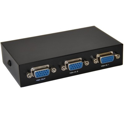 2-Port manueller VGA Verteiler Switch Adapter 3x HD15pol VGA Kupplung