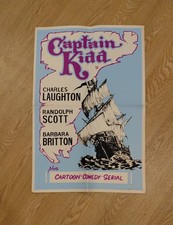 Original Captain Kidd Double Crown Movie Poster Excellent Condition.