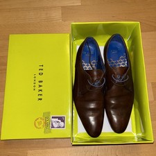 Ted Baker Shoes Formal Brown Leather Lace Up Men Size UK 9