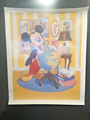 MICKEY MOUSE 60th ANNIVERSARY PORTRAIT SIGNED BY JOHN HENCH LE 4200 25'' X 30'' TN