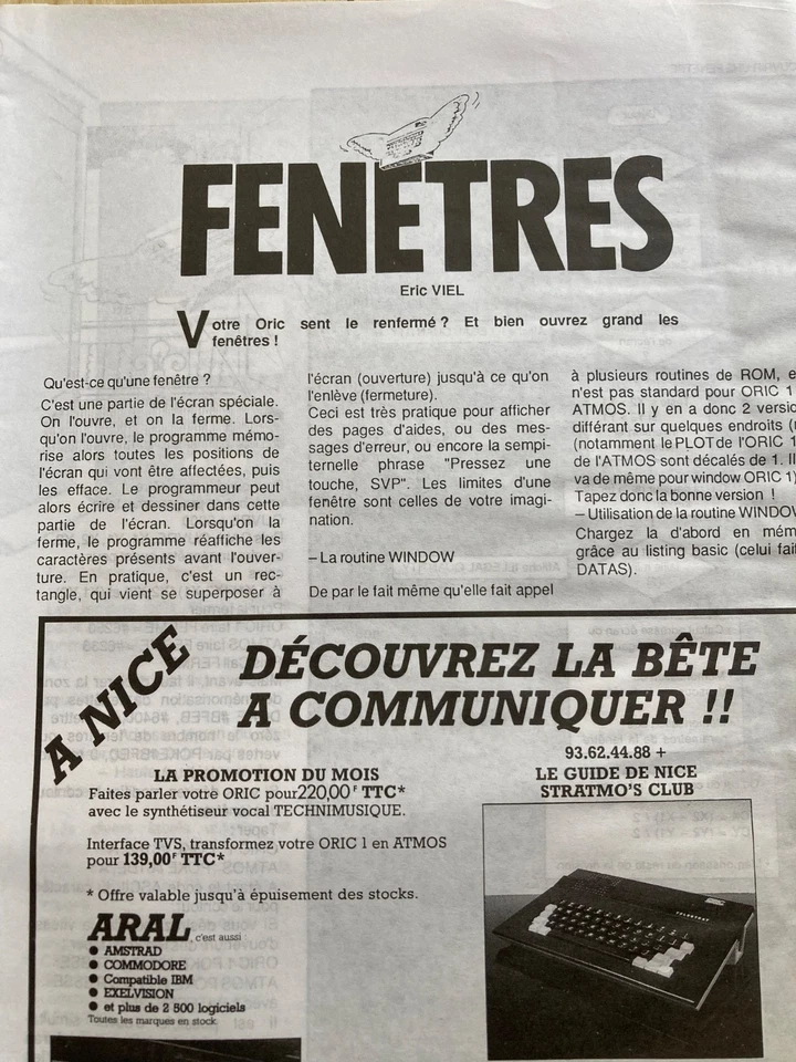 Revue Informatique Vintage Theoric numéro 27 (janvier 1987) - Photo 3/4