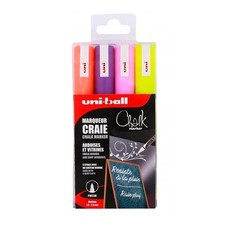 Marqueurs - Craie - Effaçable - Tableau noir et vitre - Pointe biseautée - Chalk