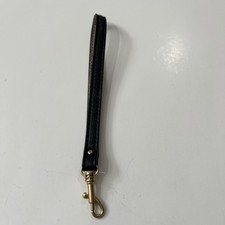 Wristlet Replacement Strap Black Faux Leather Gold Tone Hardware
