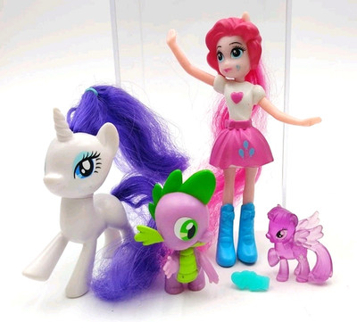 My Little Pony Friends of Equestria Rarity & Spike + Lot: Girl, Clip, & 1 Pony