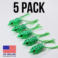 Realistic Topwater Frog Lure Bass Bait -  Weedless Freshwater Fishing Tackle 