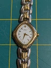 Vintage Seiko Two Tone Women's Watch 22mm 1N00-6E99 Working New Battery