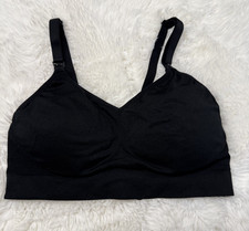 Auden Nursing Bra Sz MEDIUM M BLACK Wireless Lightly Lined Seamless, 3187