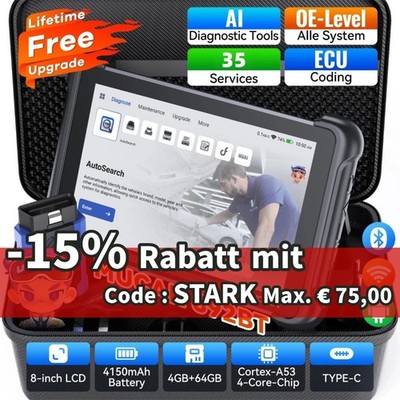 2026 MUCAR 892BT OBD2 KFZ Diagnosegerät Scanner 35 Reset Kostenlose Updates DE