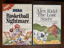 Basketball Nightmare  & Alex Kidd The Lost Stars SEGA MASTER SYSTEM Lot
