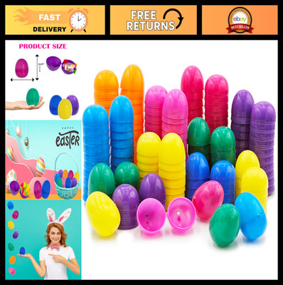 100-Pack Fillable Colorful Easter Eggs - Bright Plastic Surprise Eggs for Egg Hu