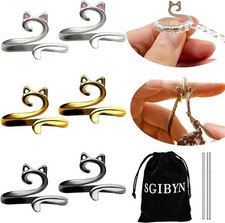 SGIBYN 6 Pack Adjustable Crochet Tension Ring for Crocheting, Cat Crochet Yarn G