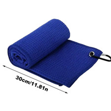 30X30Cm Golf Towel Wipe Club Bag Cleaning Cloth Waffle Pattern Golf Rag with Cli