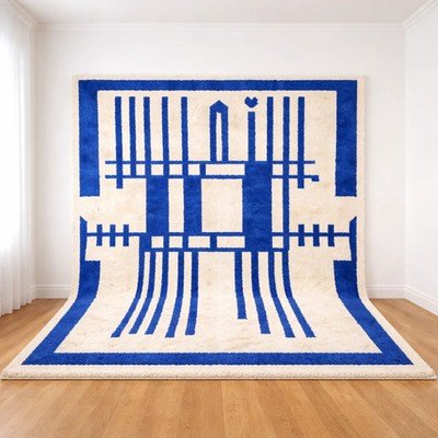 Moroccan Rug - Handmade Beni Ourain Style - 8x10 Area Rugs - Large authentic
