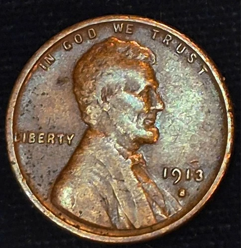 1913-S Lincoln Wheat Cent Penny ~ Scarce Date ~ XF+ Features 1C