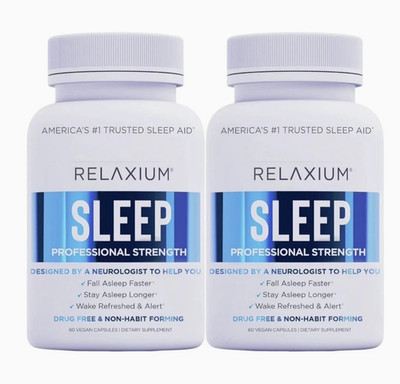 Packs 2 Relaxium Sleep Natural Dietary Supplement for Better Sleep 120 Capsules