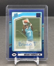 2024 PANINI CLEARLY DONRUSS NFL #64 Brian Thomas Jr. Jaguars RC Blue Auto /49