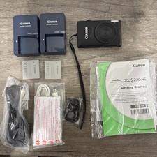 Canon PowerShot ELPH 300 HS 12.1MP Matte Black w/Charger and 2 Batteries